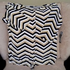 🤎🖤🤍NWT JONATHAN MARTIN BLOUSE🤎🖤🤍